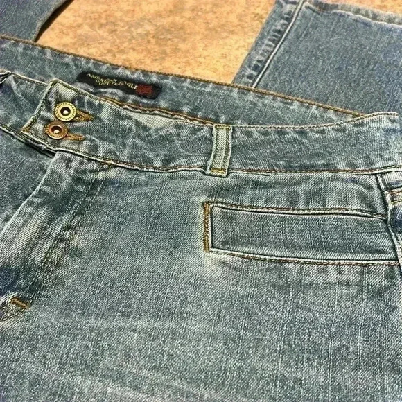 VINTAGE!! Y2K American Eagle flare, slit pocket, low rise-zero stretch size 12 - Picture 3 of 13